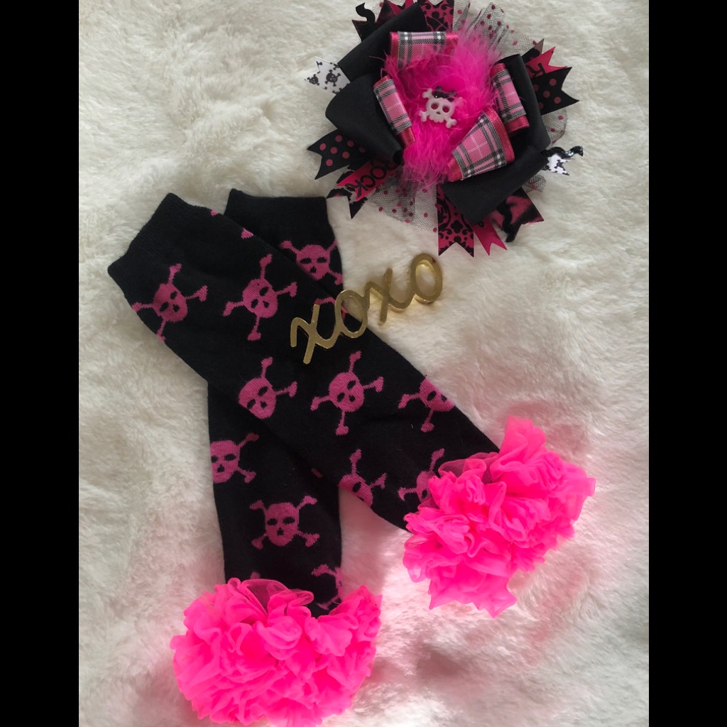 Custom Head Bow And Leg Warmers